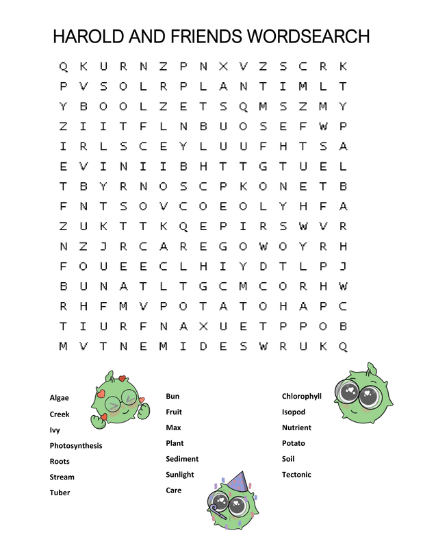 Homeschool Discord server's mascot word search for kids fun activity for homeschooling